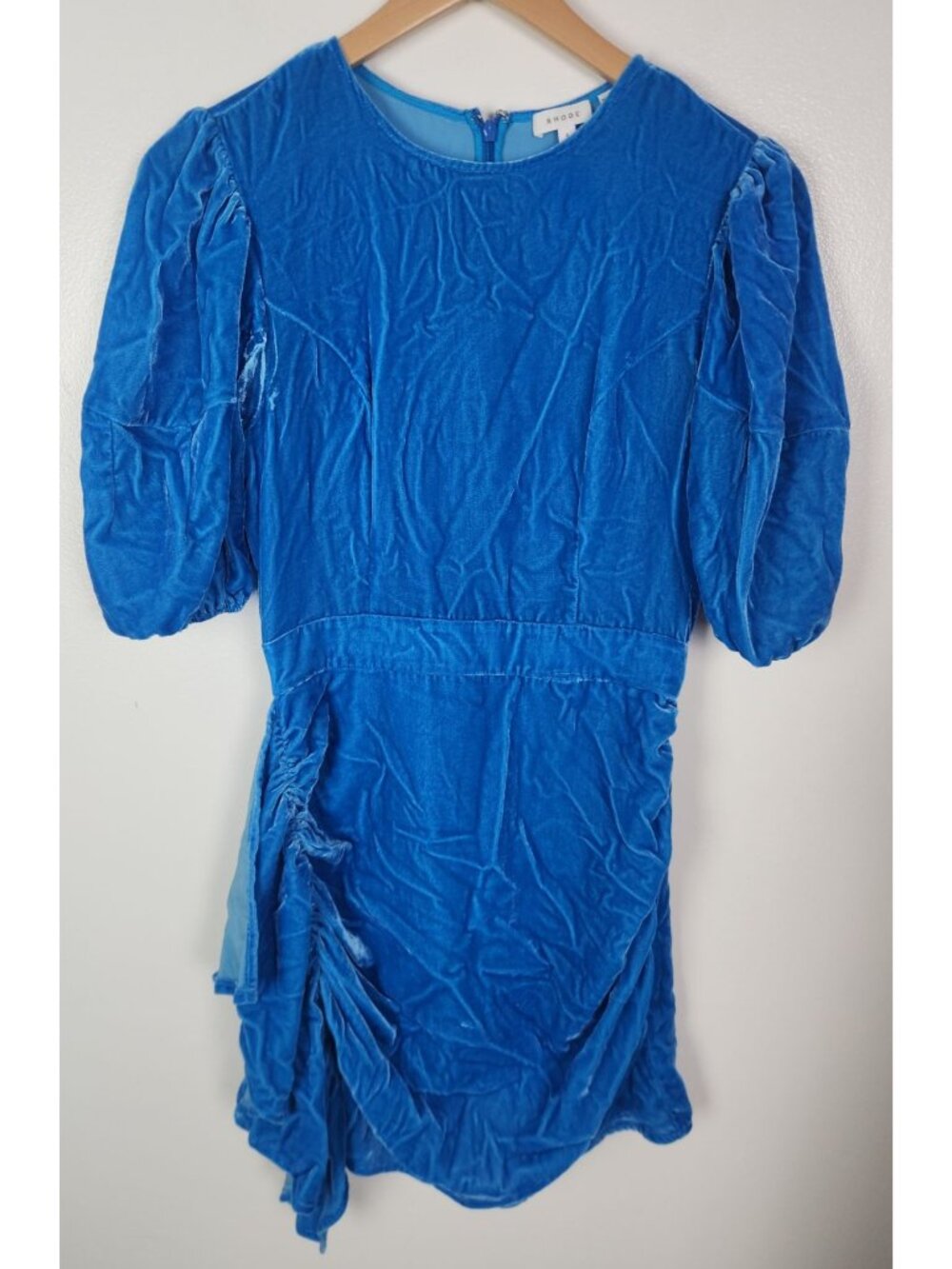 RHODE Women's Sz. S Pia Mini Dress In Velvet Sapphire